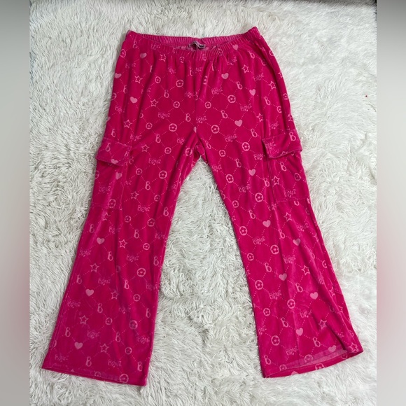 Dolls Kill Pants - 💔SOLD💔DOLLS KILL x BRATZ Really Rock Velour Rhinestone Cargo Pants Sweats Pink